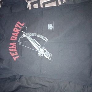 Black Graphic Tee with Crossbow Design